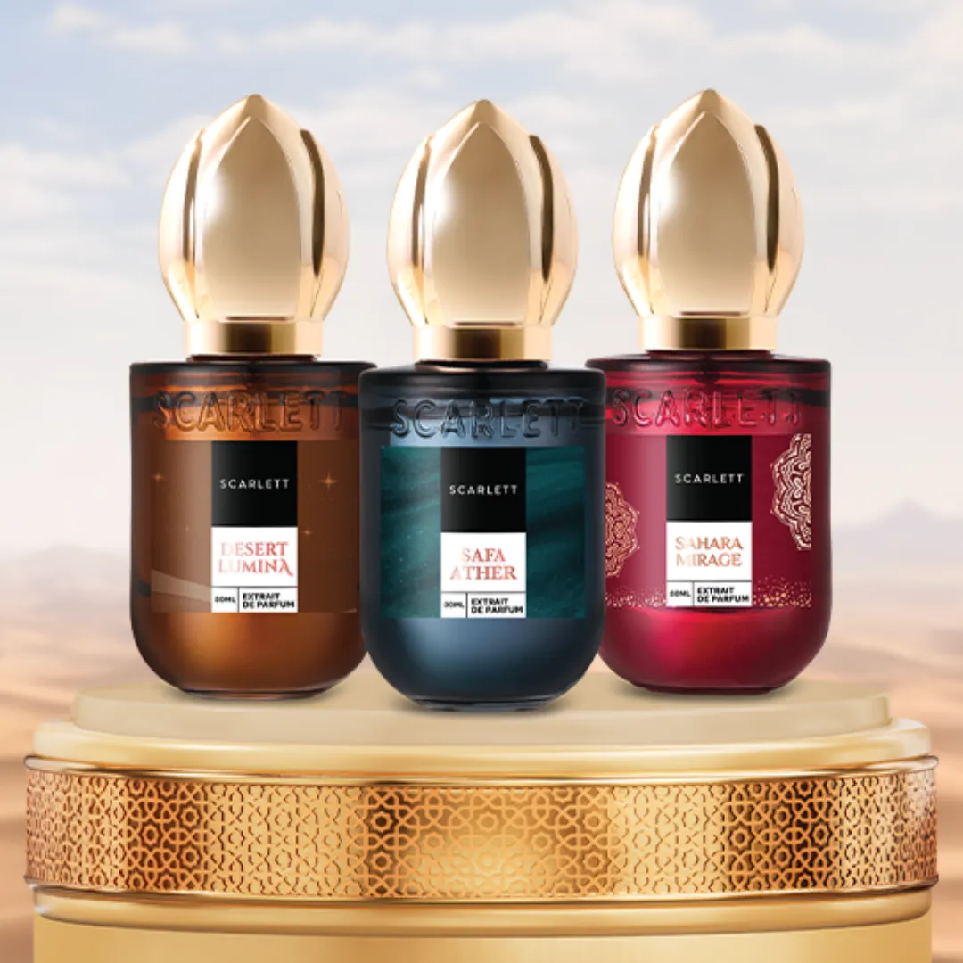 Scarlett The Golden Scents of Arabia Extrait de Parfum | Lagi Viral! Kenapa Parfum Arab Jadi Tren Wangi Mewah yang Wajib Kamu Punya Tahun Ini | Jasa Maklon Parfum Terbaik dan Terpercaya di Jakarta dan Tangerang | Sinar Alfa Omega